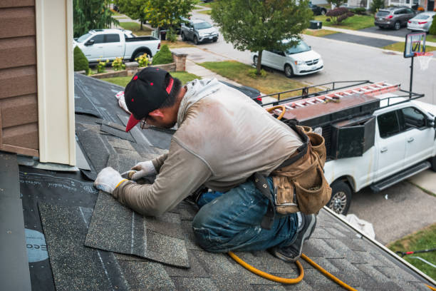Professional Roofing technician working in Acushnet, MA